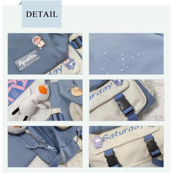 Women Crossbody Messenger Bag Kawaii Purse Cute Shoulder Bag Travel Work Casual - Picture 4 of 7